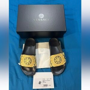 Versace mosaic Rocco style slides Woman Size 38 Brand New